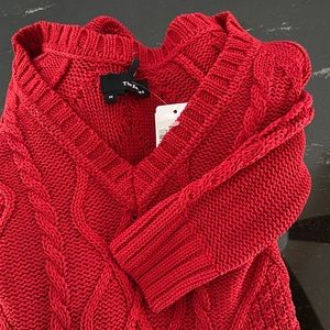 Red V Neck Sweater The Kooples